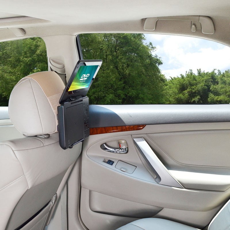 WANPOOL Car Headrest Mount Holder for Portable DVD Player, fit Swivel Screen & Standard Laptop Style Portable DVD Player, Beige (DVD Player is not Included) - Image 3